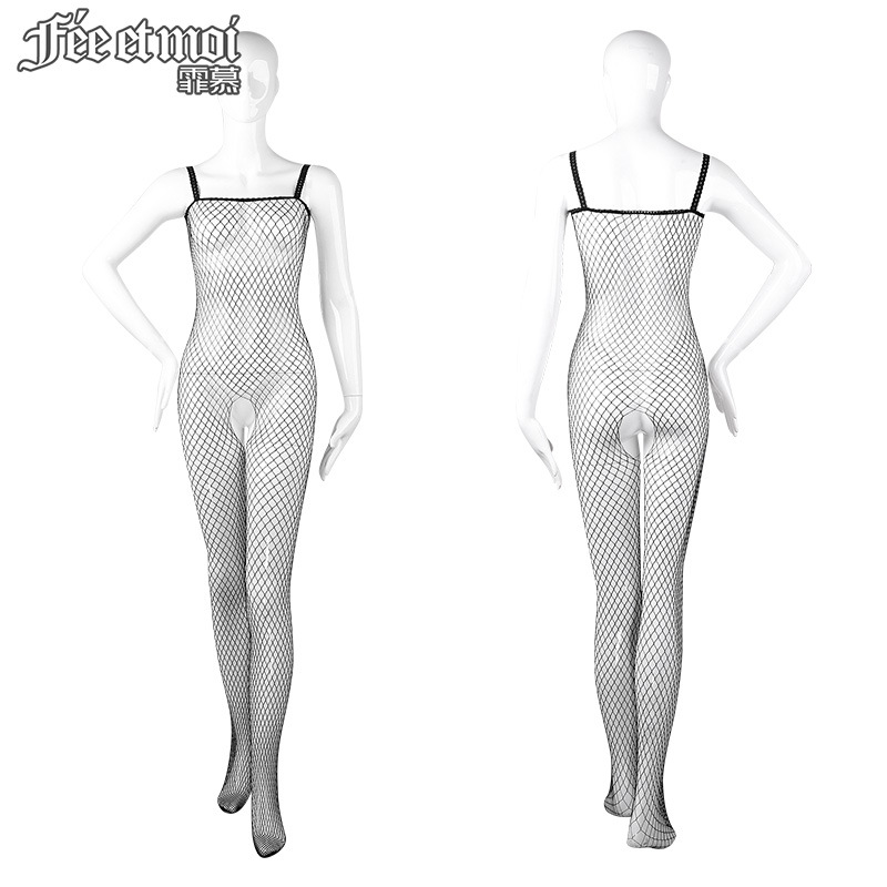 Fee Et Moi Sexy Lingerie Sexy Open-End Women's One-Piece Stockings Fishnet Clothes Transparent Uniform Temptation Leggings 7503