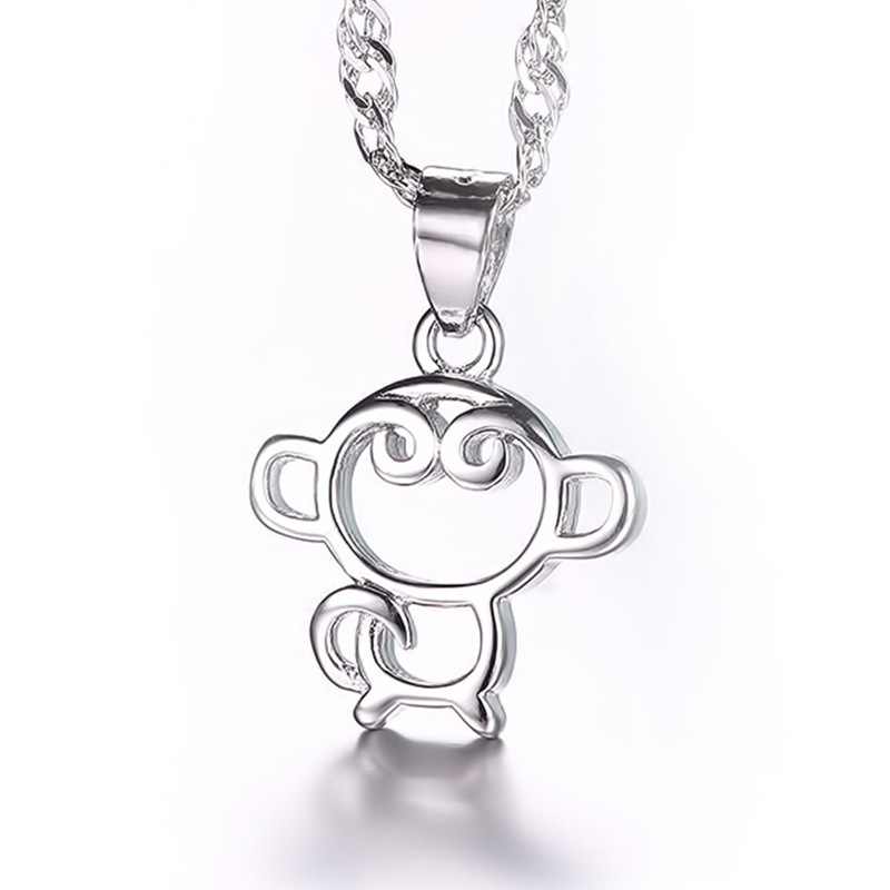 925银生肖猴子吊坠项链-阿里巴巴