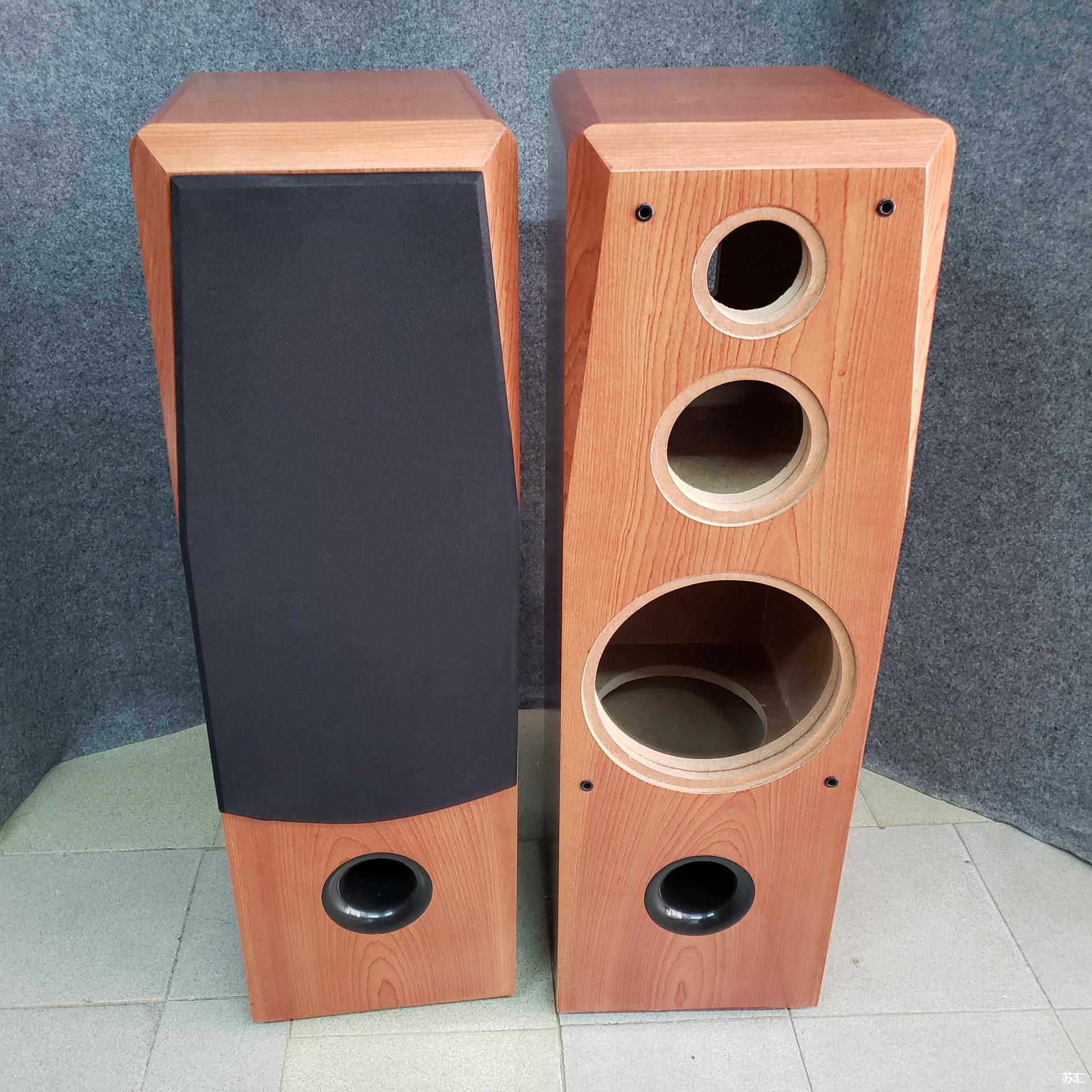三分hifi分频寸樱桃威箱木皮惠10前置音响实木音箱落地空箱diy