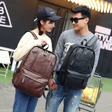 休闲新款pu男女双肩背包韩版学生书包皮时尚潮流户外旅行电脑包包