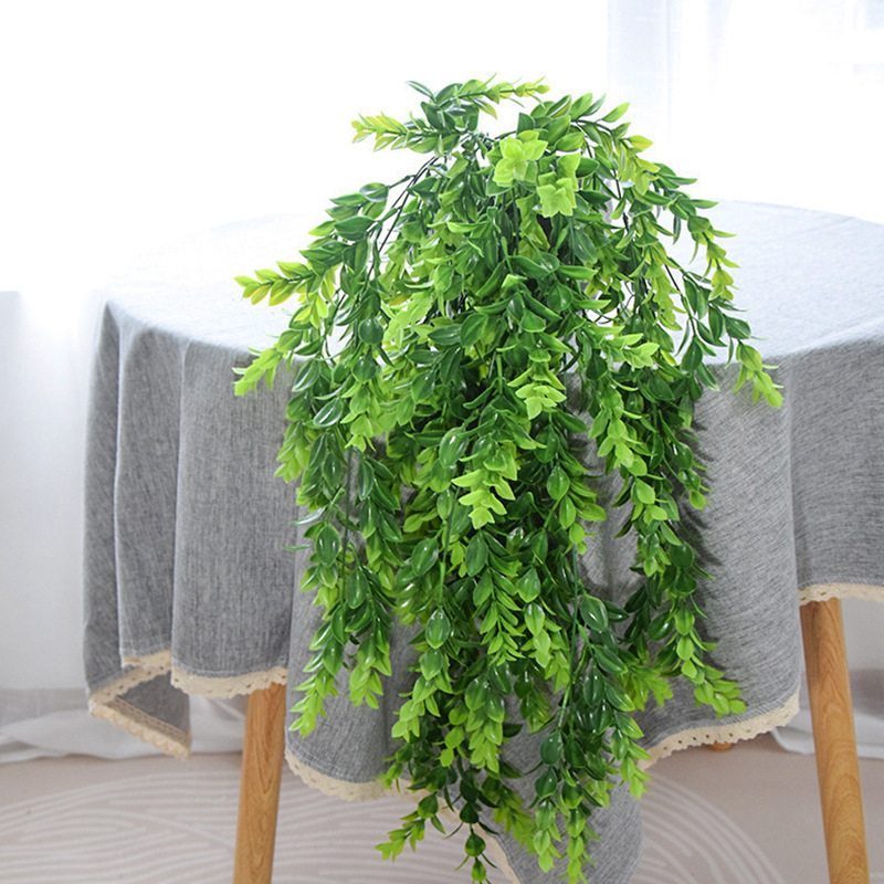 Cross-Border Simulation Wall Hanging Artificial Hanging 5-Fork Multi-Leaf Grass Simulation Plant Vine Leaves Simulated Plants Home Decoration