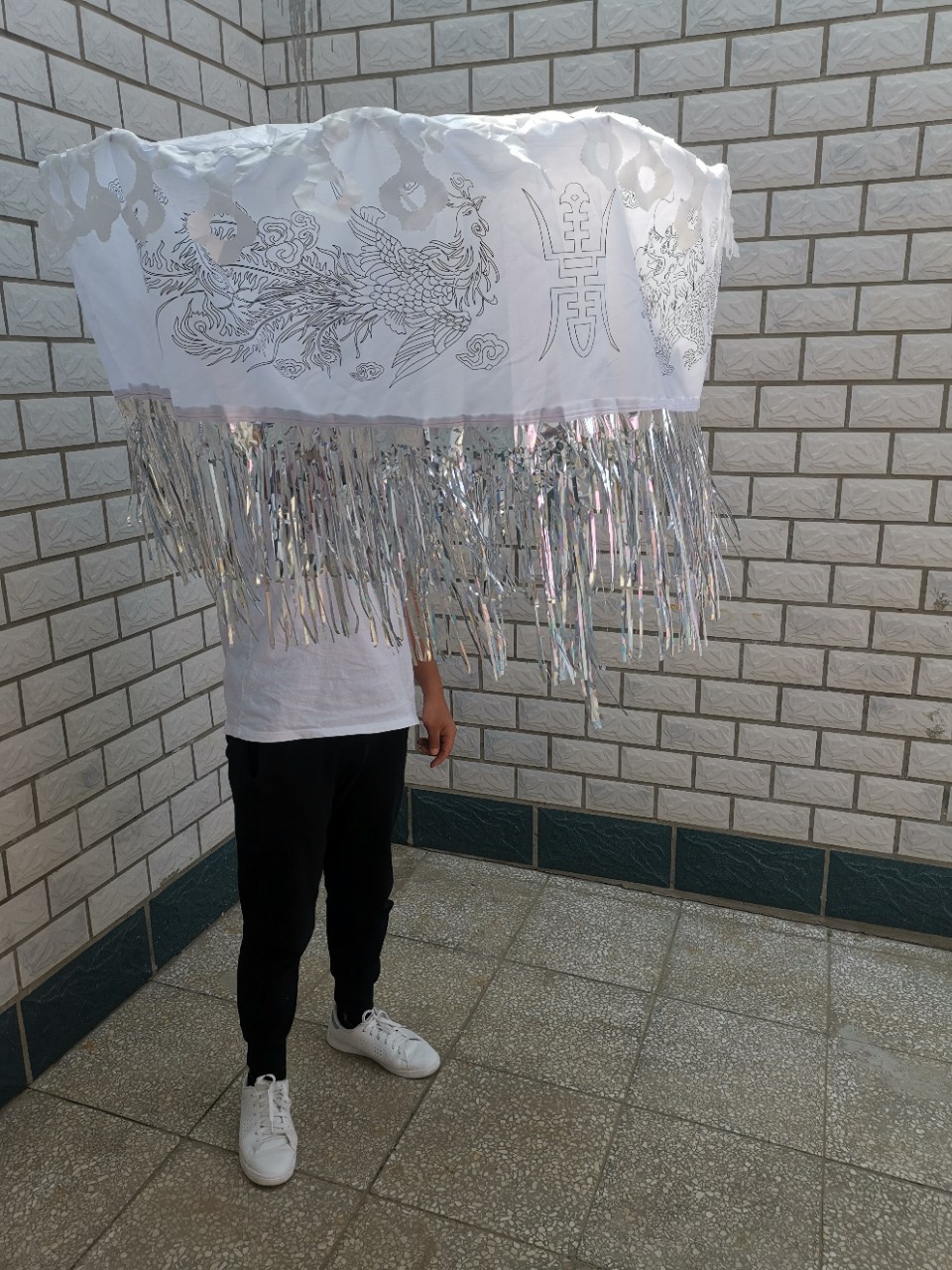 100厘米80厘米天堂伞殡葬用品清明扫墓丧葬烧纸冥币花圈白事佛教