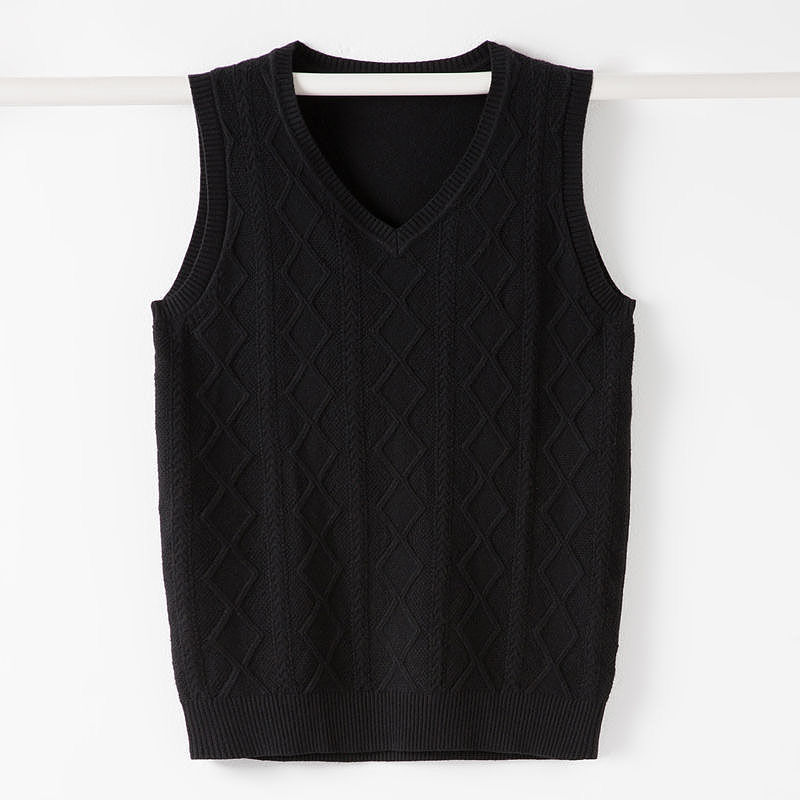 毛衣编织花样5000手工毛线背心2022新款男士马甲背心针织毛衣