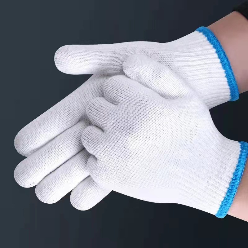 Factory Wholesale Yarn Gloves Encrypted Cotton Yarn Cotton Nylon Gloves Printable Logo Protective Labor Gloves