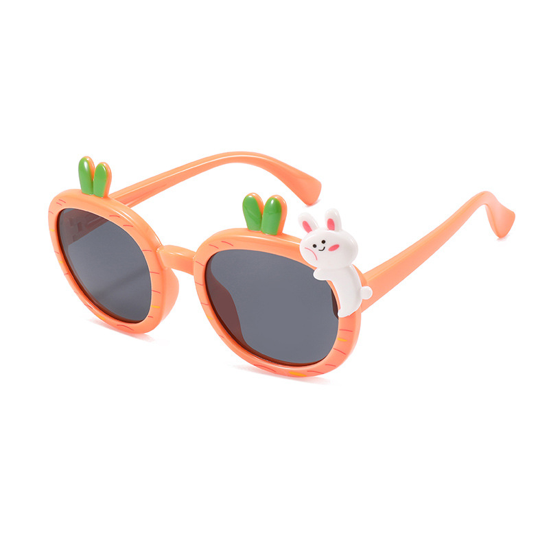 New Children's Polarized Sunglasses Cute Cartoon Silicone Sun-Resistant Sunglasses Boys and Girls Fashion Sunglasses Jc062