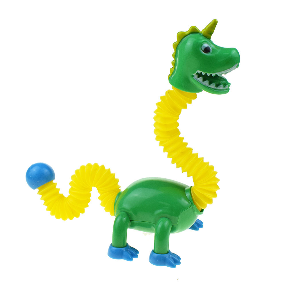 Children's Decompression Extension Tube Cartoon Dinosaur Giraffe Dog Shark Retractable Stretch Tube Dinosaur Educational Toys