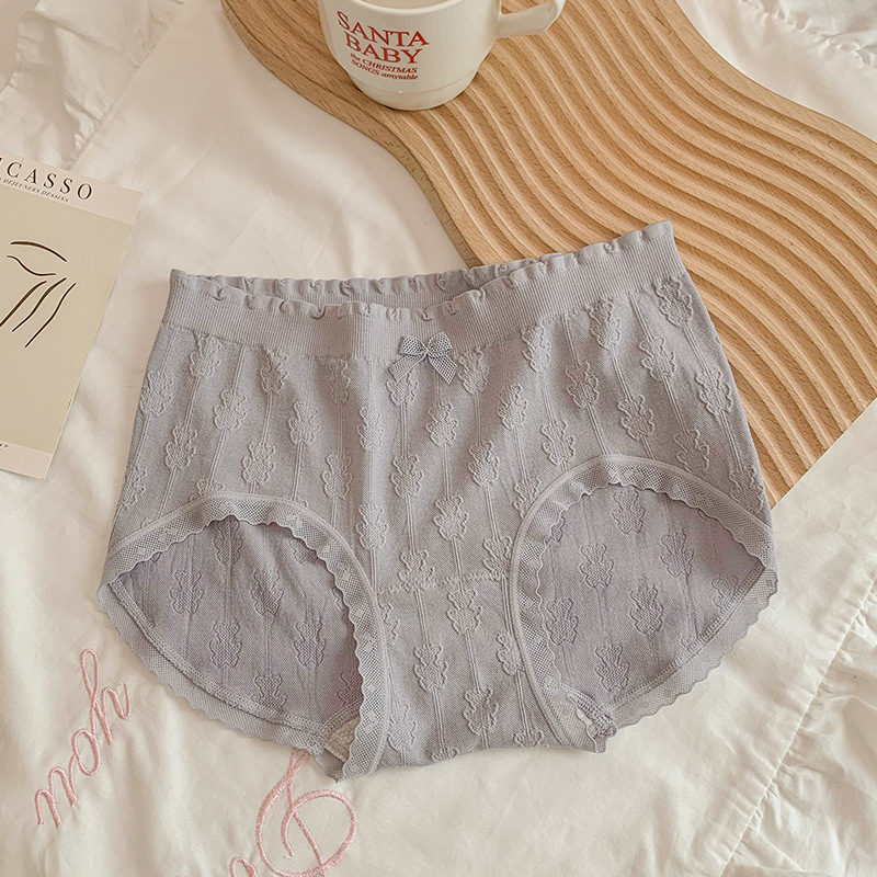 Bai Qiao Xiong Xiao ~ Spring and Summer Mid-Waist Women's Lace Shorts Underwear Girls Cute Cotton Crotch Summer Women's Briefs