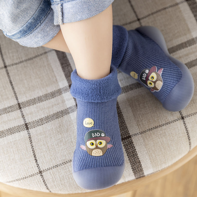 地板袜加厚 婴儿儿童秋冬室内防滑加绒小宝宝学步袜子鞋地板鞋