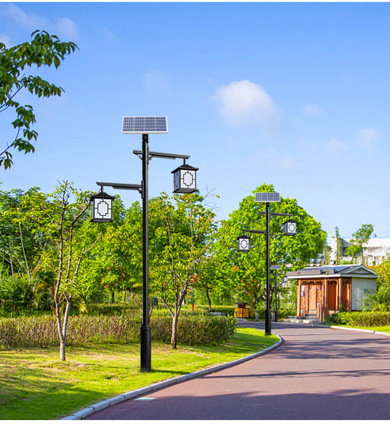 庭院灯户外仿古3米led公园小区路灯防水复古中式灯笼太阳能景观灯