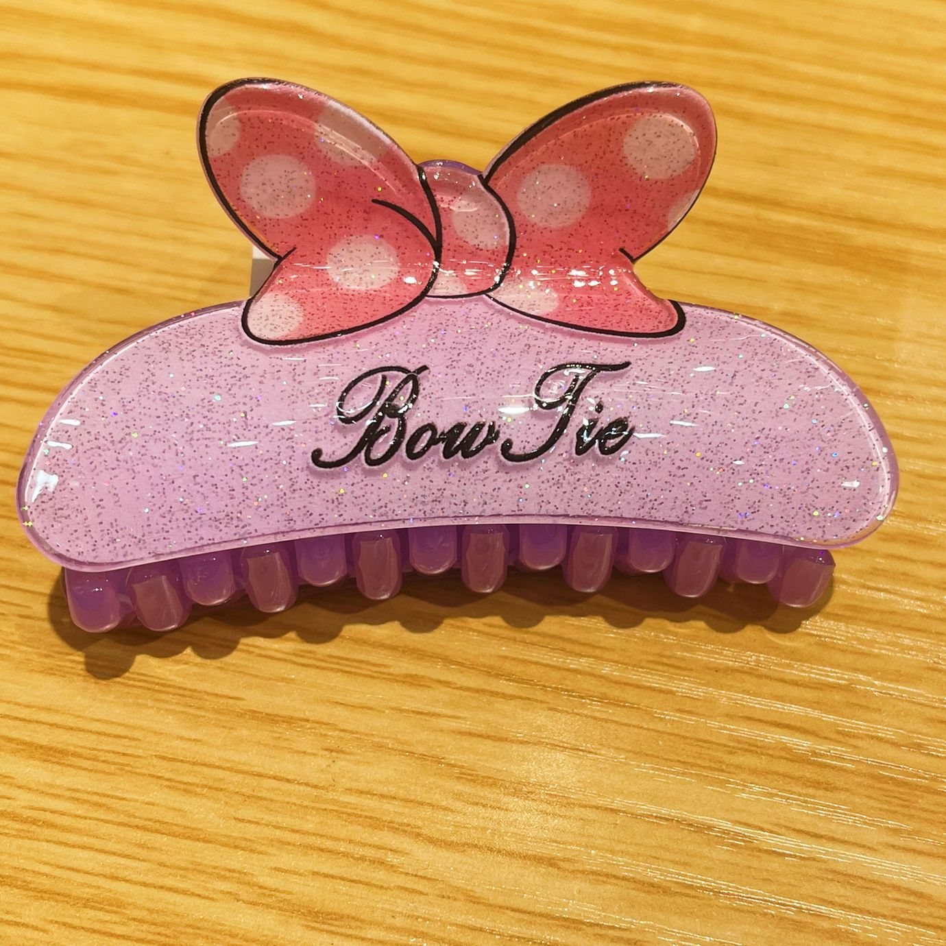 Korean Medium 8cm Cartoon Acrylic Cute Polka Dot Bow Claw Clip Shower Updo Back Head Half Hairpin