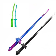 伸缩武士刀剑3D打印重力伸缩剑玩具重力螺旋剑解压武士刃武器玩具