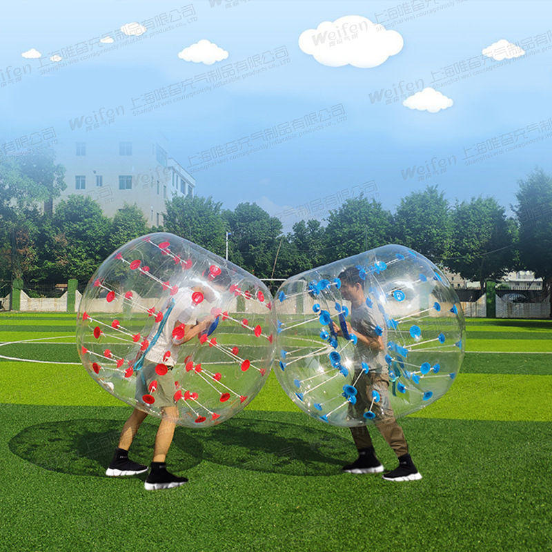 新款pvc户外趣味儿童撞撞球充气碰碰球泡泡足球团队互动游戏批发