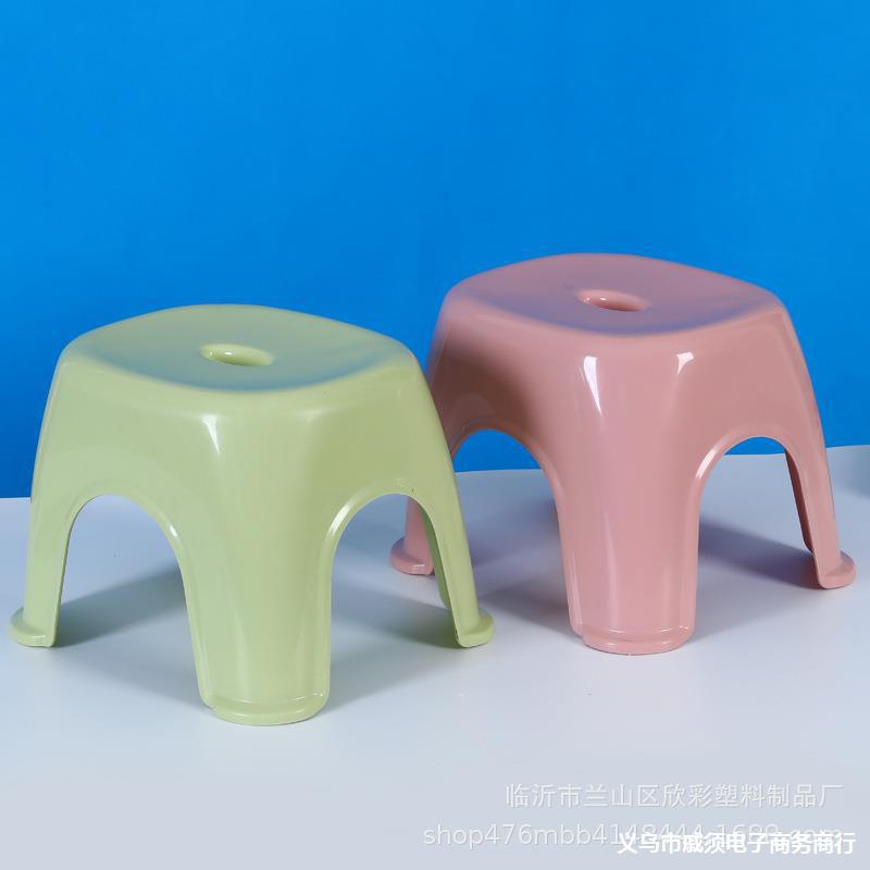家用简约加厚塑料凳子儿童大号换鞋小板凳椭圆形浴室元宝凳地推凳