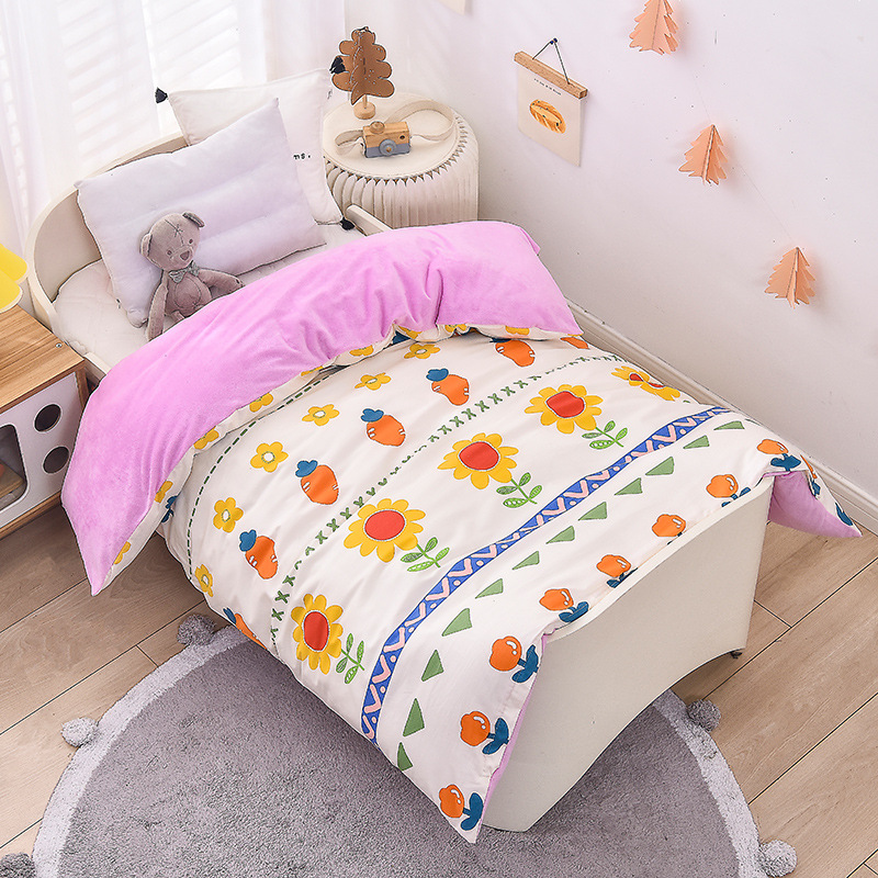 可幼儿园儿童被套单件冬季加绒婴儿被套新生儿宝宝保暖小被罩
