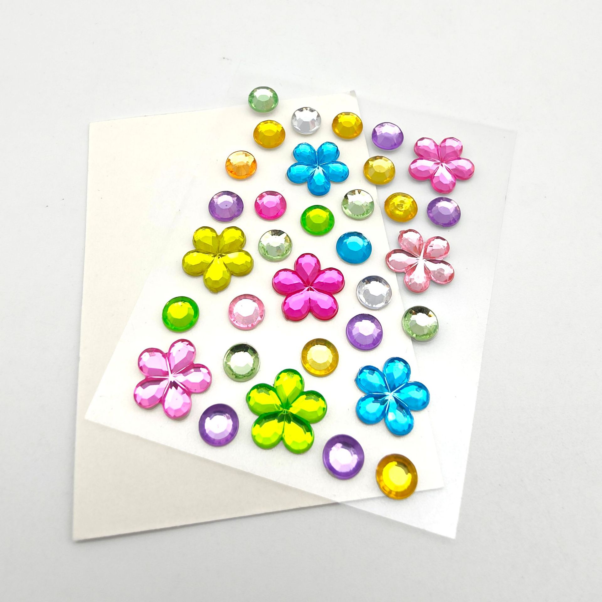 Cross-Border Wholesale Colorful Diamond Sticker Accessories Starry Mobile Shell Diamond Diamond Sticker Paper Children DIY Diamond Sticker Love Diamond Sticker