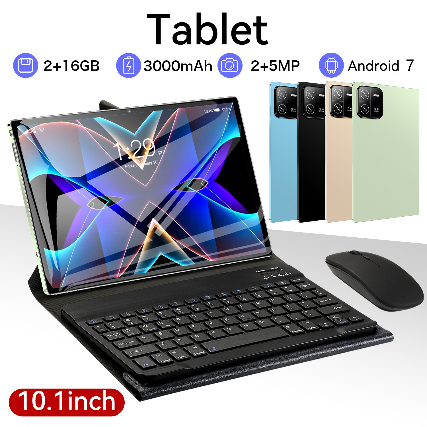 跨境平板电脑10.1寸屏 pad 6 pro 3g 2 16gb 安卓系统7.