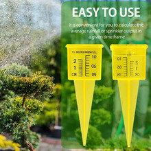 跨境亚马逊黄色透明量雨器可重复使用户外耐用塑料洒水器测量工具