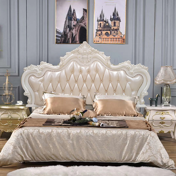 欧式床头板软包靠背卧室双人床靠背烤漆新款时尚奢华皮布艺床豪华床头
