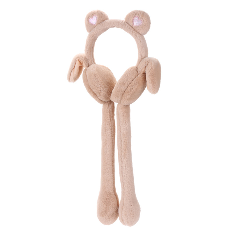 Korean Style Airbag Moving Rabbit Ears Cute Girl Headband Autumn and Winter Warm-Keeping Earmuffs Ear Covers Plush Earmuffs Headband