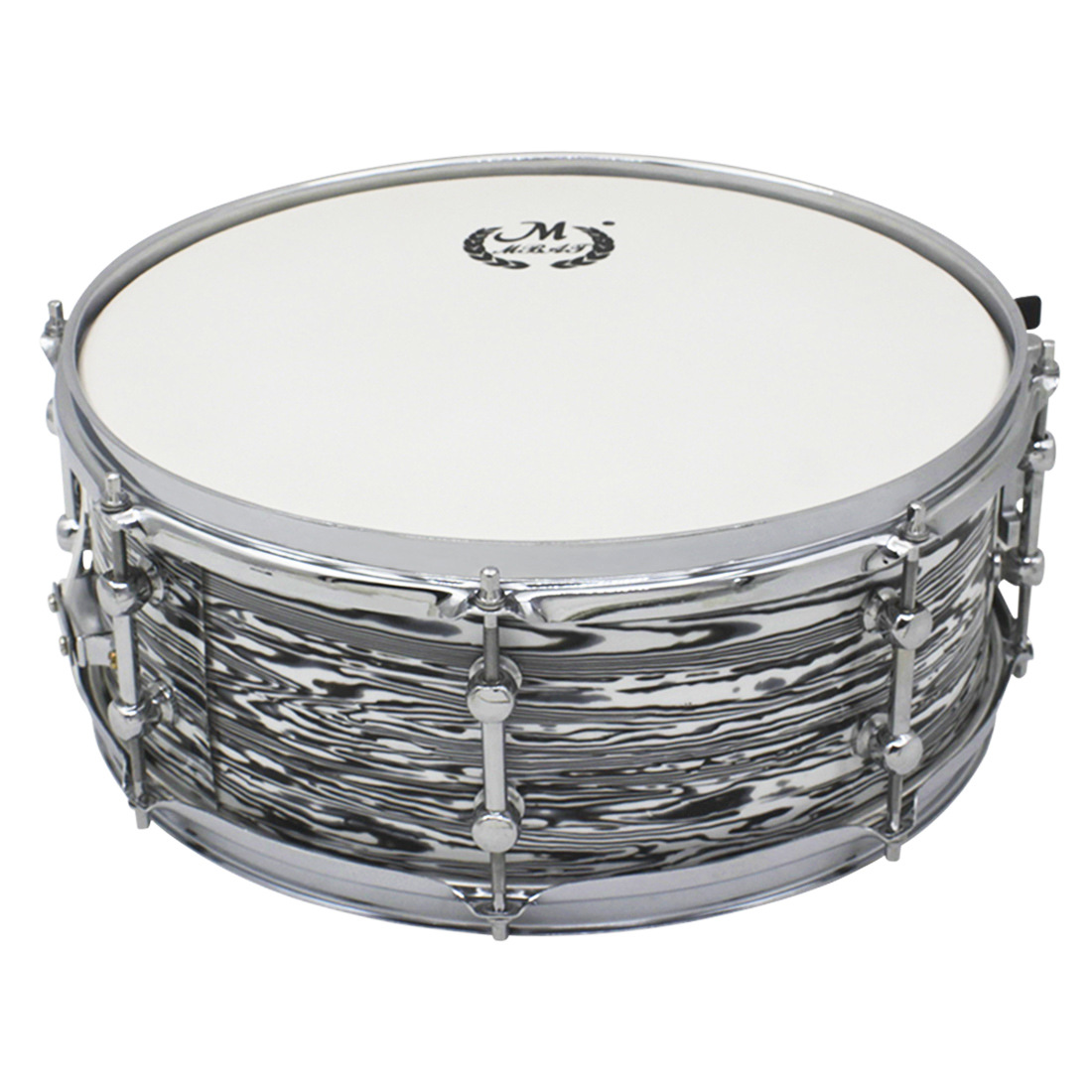 新品美贝特14寸小军鼓 黑白纹少年军鼓乐器 不锈钢材质 打击乐器