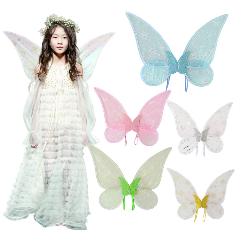 Zilin Cross-Border Christmas Party Dress up Children Adult Performance Props Butterfly Wings Snowflake Fairy Wings