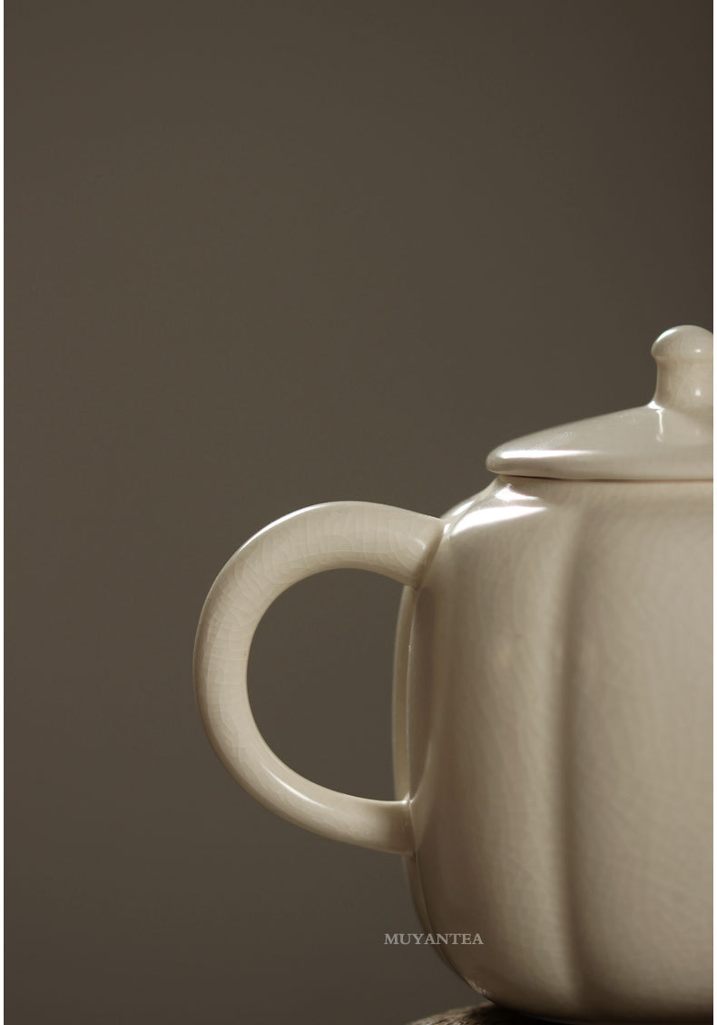 慕陶日式苏打釉茶壶创意手作南瓜壶陶瓷功夫茶具泡茶壶球孔单壶