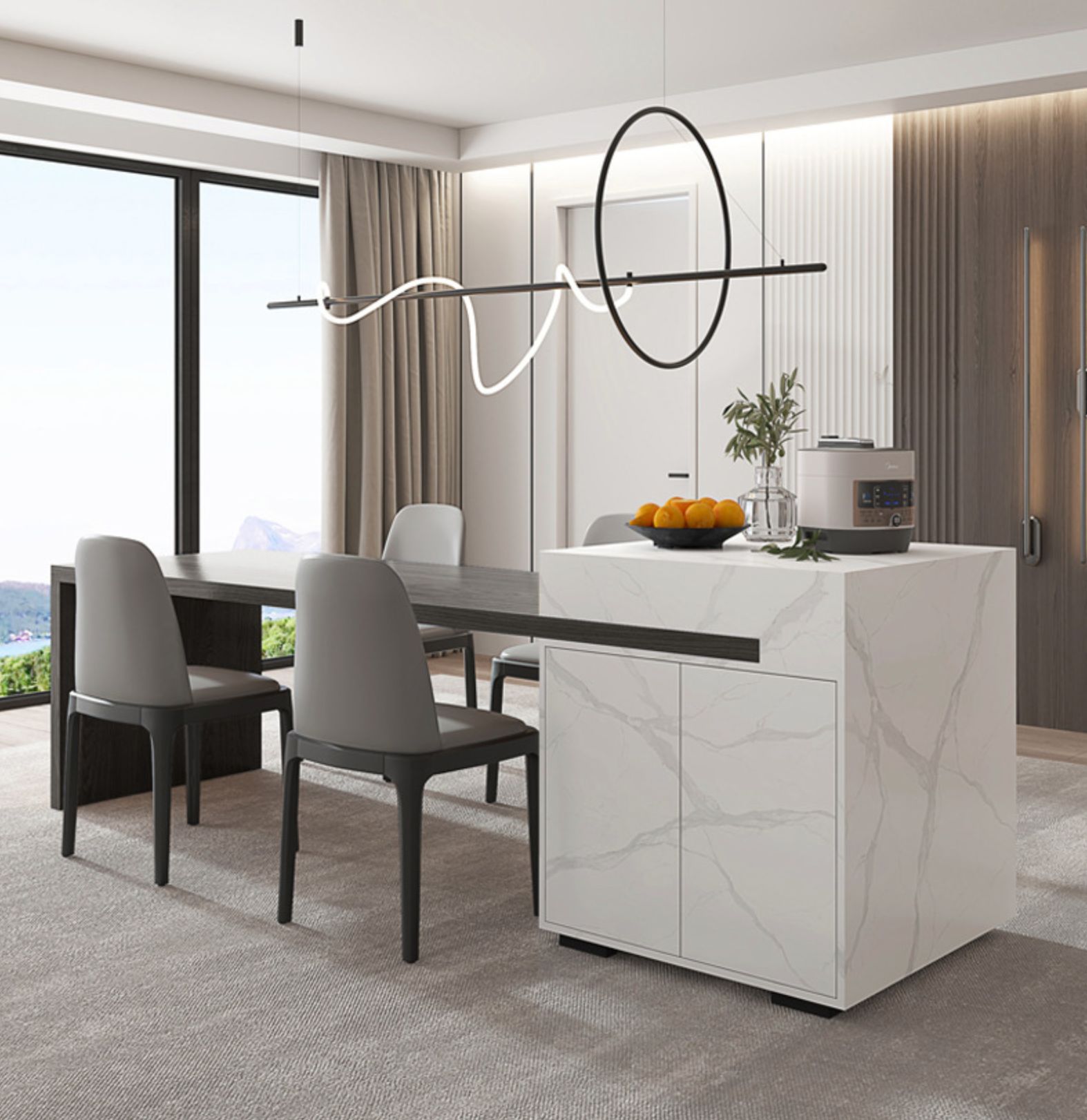 面折叠餐桌图片