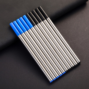 厂家批发金属笔芯 高士笔专用替换芯116mm长黑色蓝色圆珠笔替芯