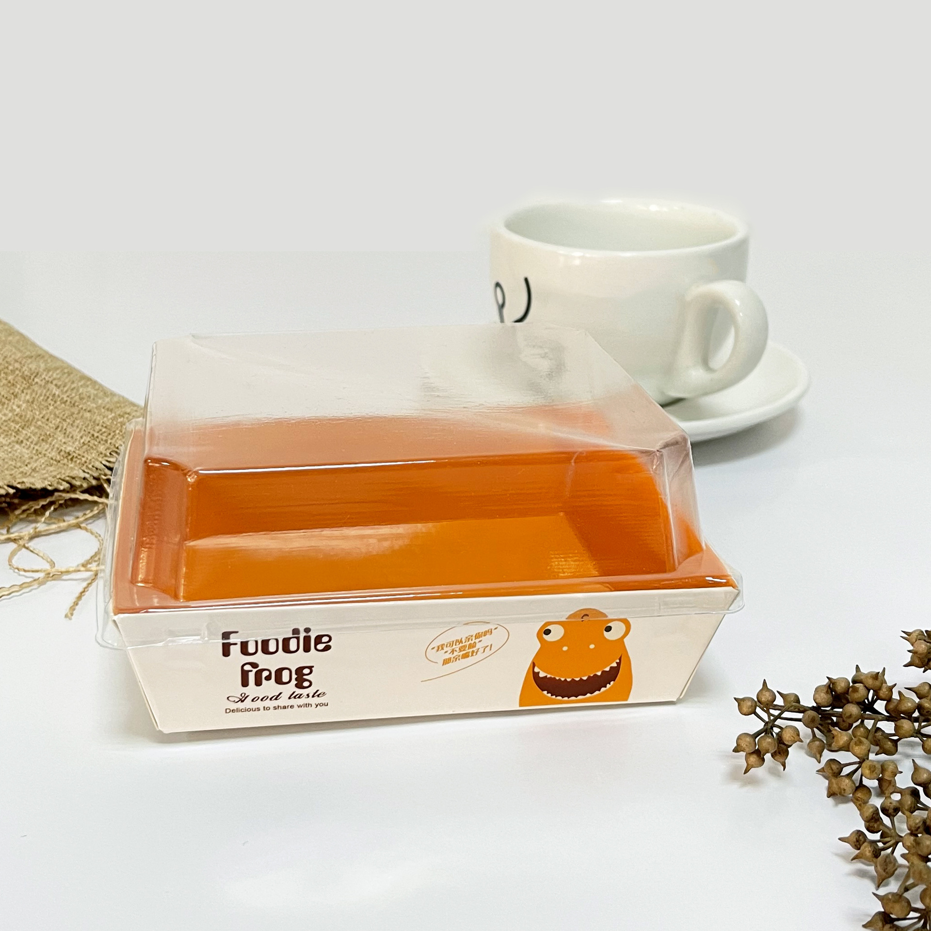 批发三明治纸盒 烘焙包装折叠西点包装盒 开窗透明三文治纸盒子