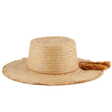 新款女士夏季时尚遮阳防晒草帽户外旅行太阳帽休闲个性流苏边帽子