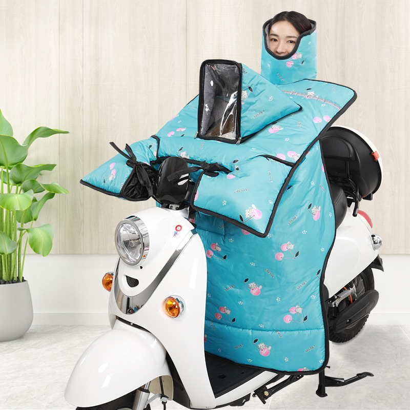 Parent-Child E-Bike Windshield Autumn and Winter Fleece-Lined Thickened Pedal Battery Car Children's Mother and Child Windshield Wholesale