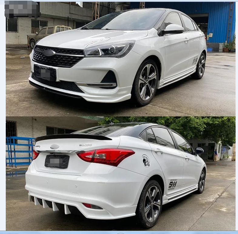 适用2019-22款奇瑞艾瑞泽5运动款大小包围汽车改装件侧裙前后唇铲