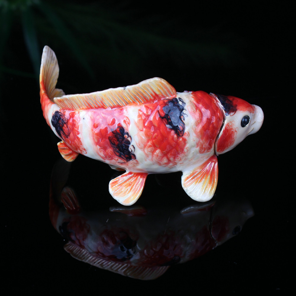 厂家批发 金属摆件锦鲤鱼ab1181中国风年年有余家居摆件礼物盒