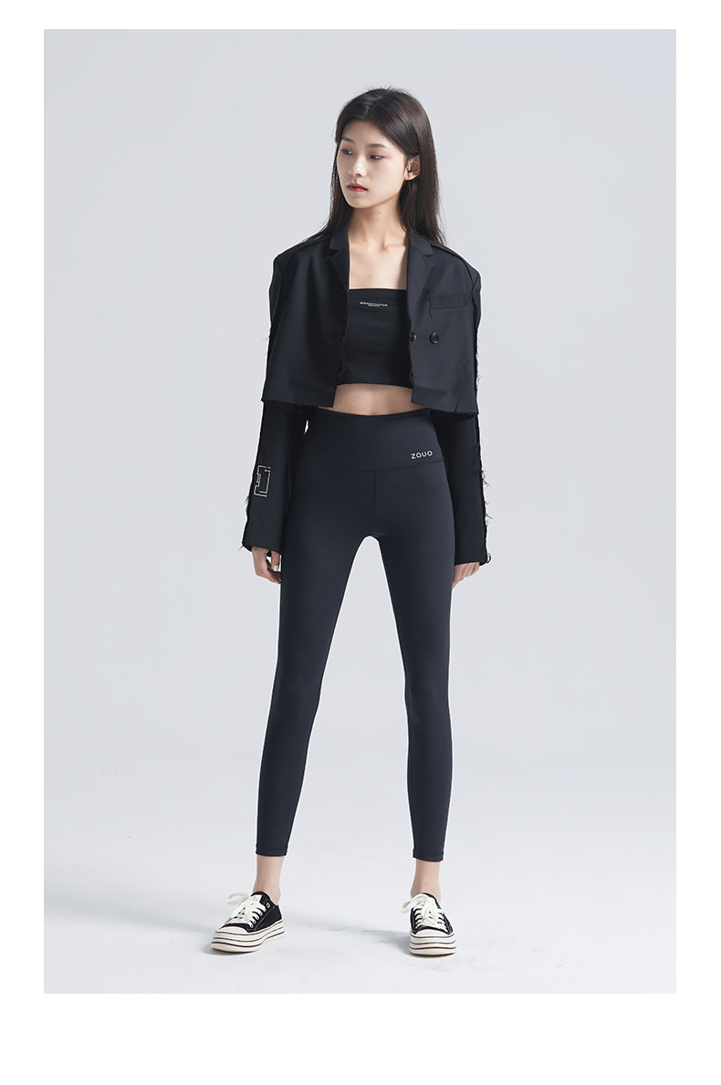 韩国zauo鲨鱼裤打底裤高腰收腹提臀芭比女裤子外穿秋冬黑色牛仔裤