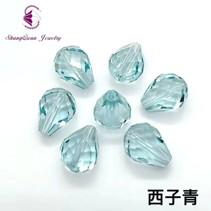 水滴珠5A水晶工厂生产批发K9水晶珠散珠diy饰品直播间爆款包邮