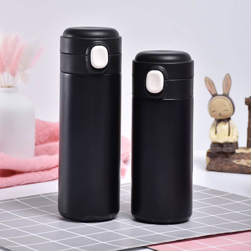 Simple Stainless Steel Portable Bounce Cover Pea Cup Mini Small Capacity Handy Thermos Cup Creative Gift Cup Wholesale