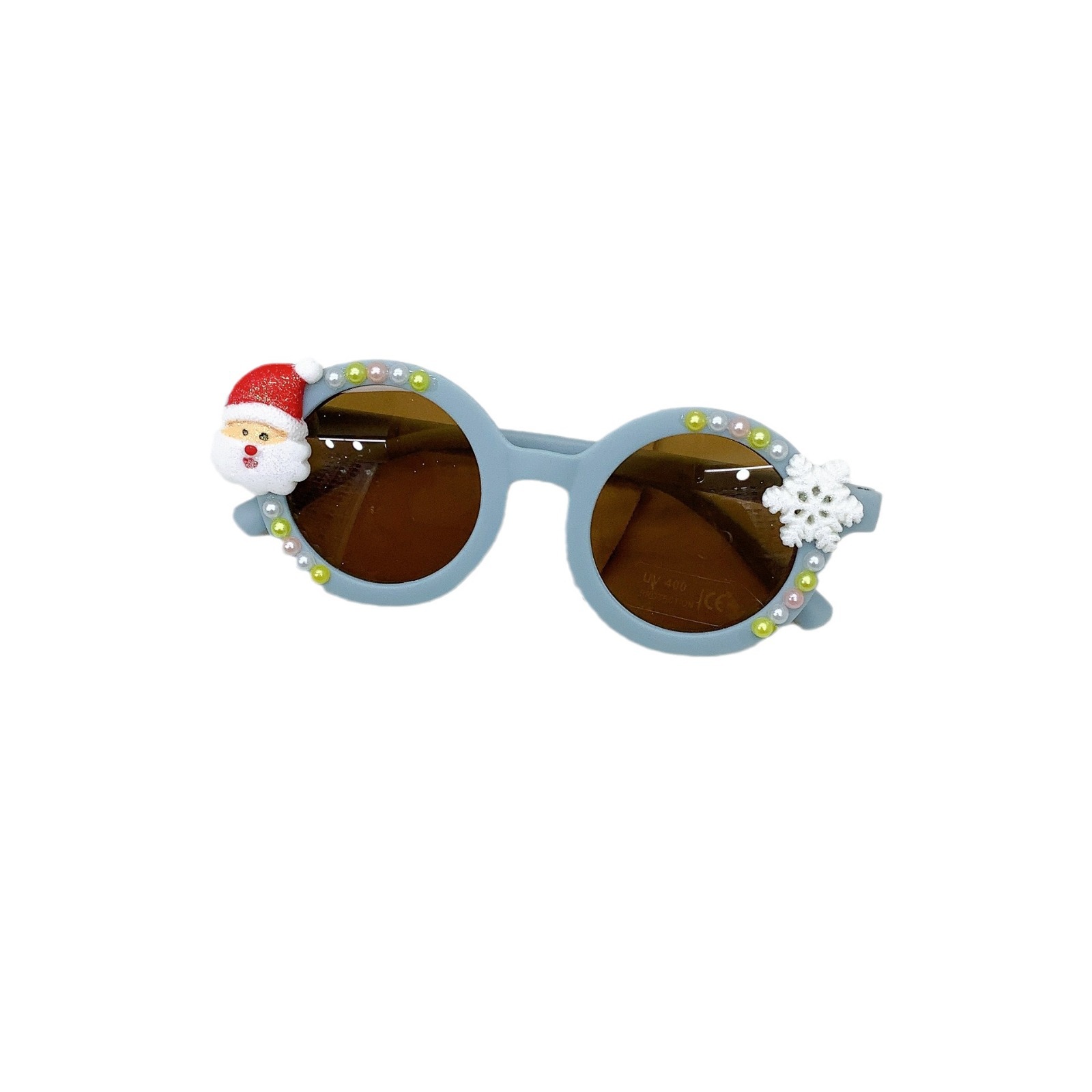 New Cute Kids Sunglasses round Frame Fashion Snowflake Santa Claus Baby Sunglasses Sunshade Stylish Glasses