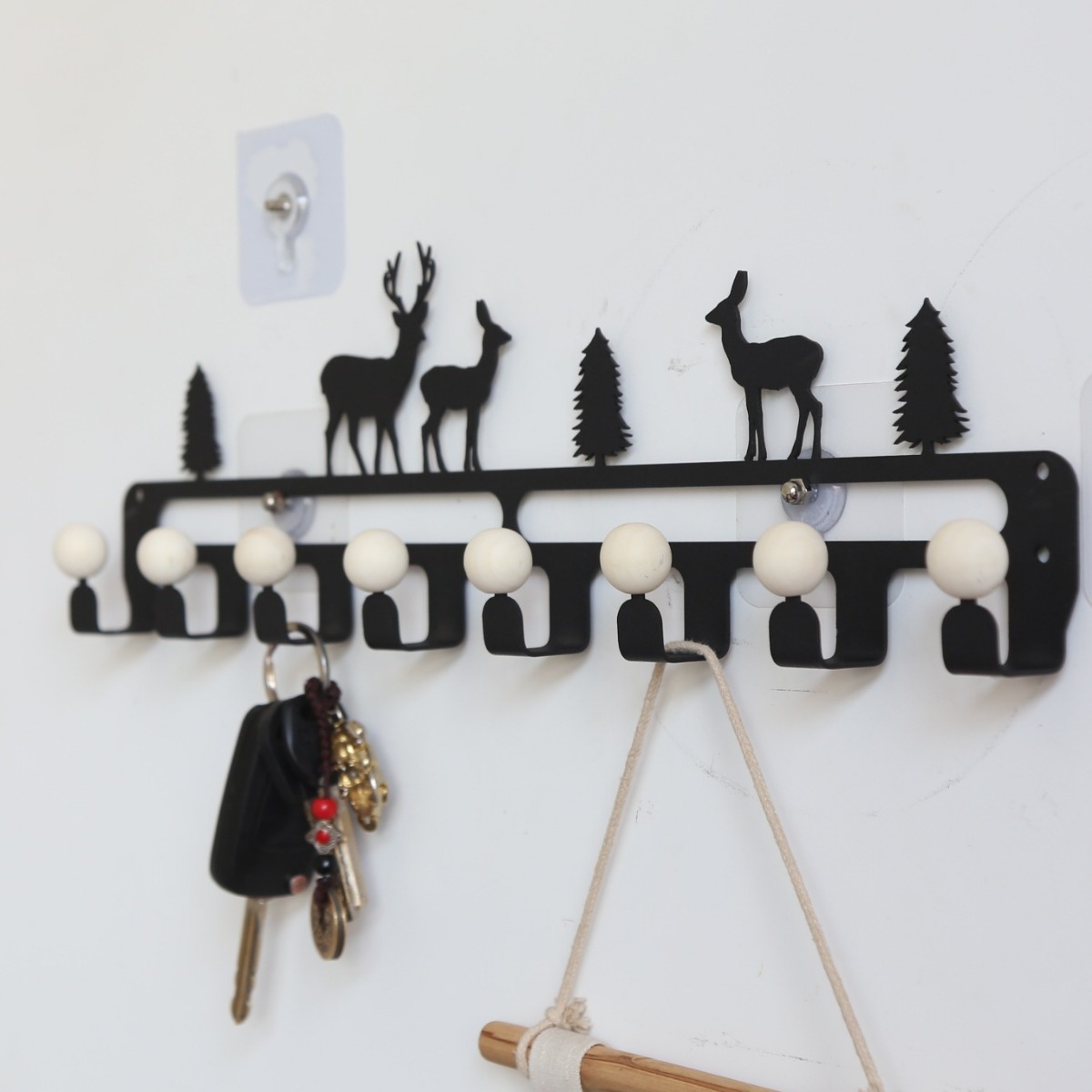 墙上挂衣钩免打孔排钩挂衣架墙壁衣服挂钩门后钥匙挂架衣架壁挂