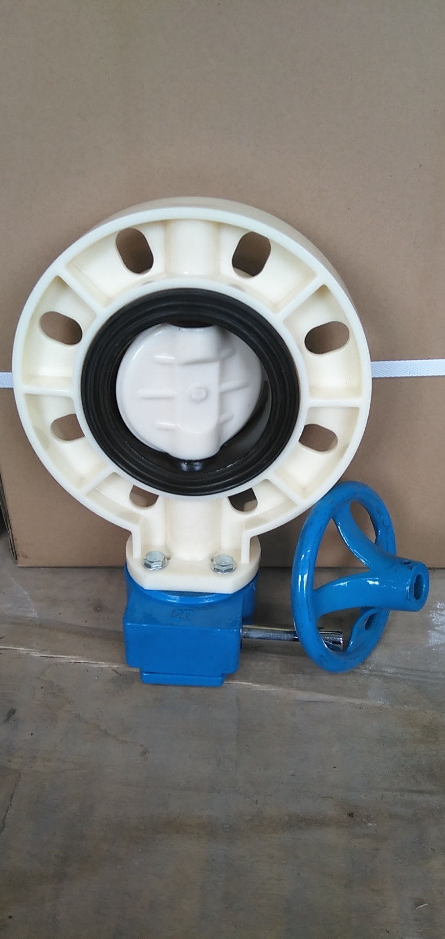 abs塑料蝶阀 对夹法兰式 耐温80° 耐酸碱阀座epdm 涡轮蝶阀