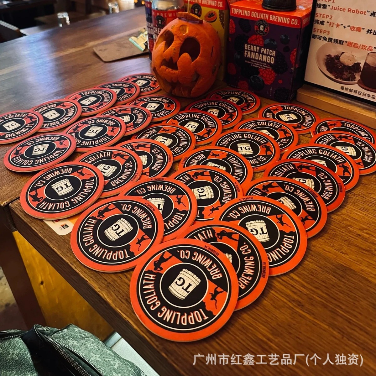 厂家批发定 制吸水纸杯垫 广告图案酒吧酒店商用隔热加厚软木餐垫