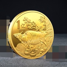 现货批发牛年一个亿 1个亿 牛年纪念币外贸 外币纪念币制订纪念章