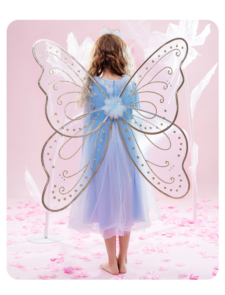 dream party 女童连衣裙春季蝴蝶仙子裙儿童蓬蓬裙可爱公主裙