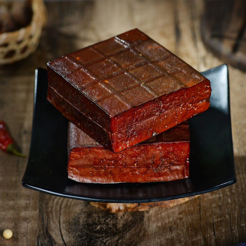 柴火烟熏豆腐干四川达州特产腊豆干农家自制五香卤豆干麻辣小零食