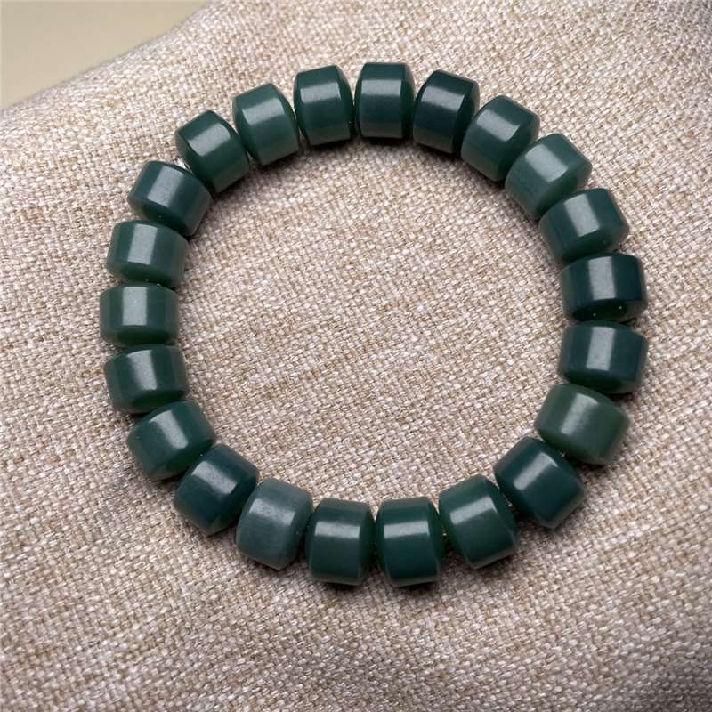 批发潮流时尚森林翡绿菩提根桶珠手串绕指柔文玩学生女款手链批发