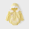 Baby coveralls 23 Spring Female baby clothes Newborn triangle Bodysuit duck go out Hooded Climbing clothes