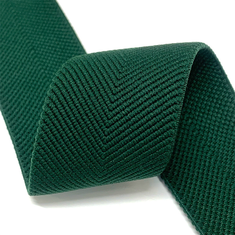 Factory in Stock 4cm Word Band Color Thickened Single-Sided Herringbone Elastic Band Belt Clothing Accessories