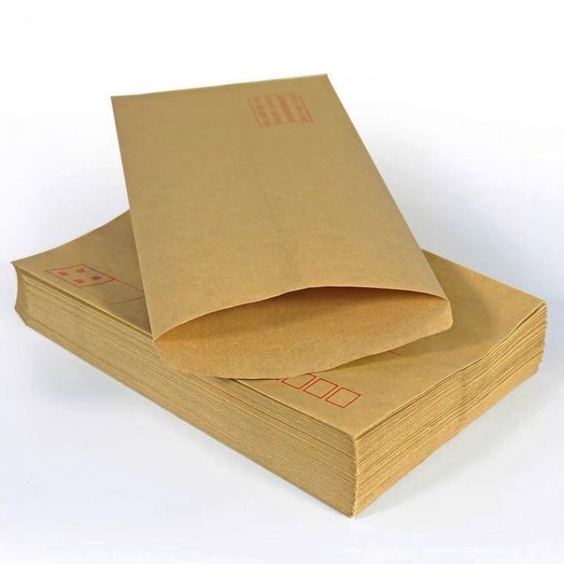 信封牛皮纸加厚可邮寄增值税发票袋装钱工资袋黄色空白文件袋代发