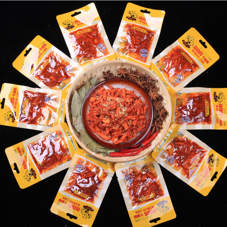 梅河口 风味秘制牛板筋即食板筋网红宿舍零食爽辣26g*30袋-阿里巴巴