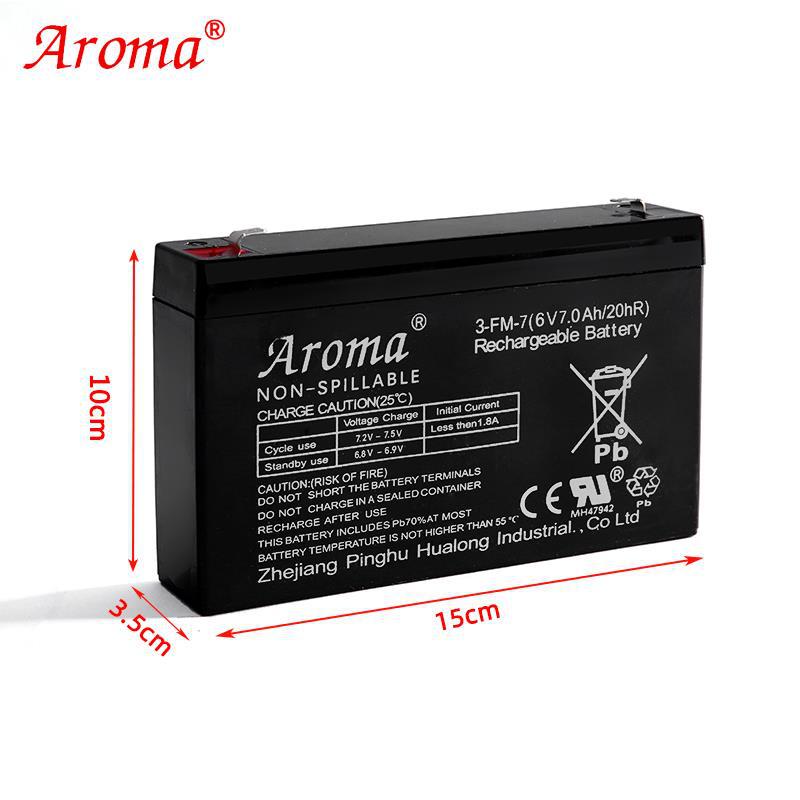 aroma奥皇儿童电动车6v7ah20hr3fm7电瓶摩托车大容量包邮蓄电池
