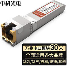 中科光电万兆电口光转电口模块10G光电模块 30米 SFP+ ZK-10G-TX